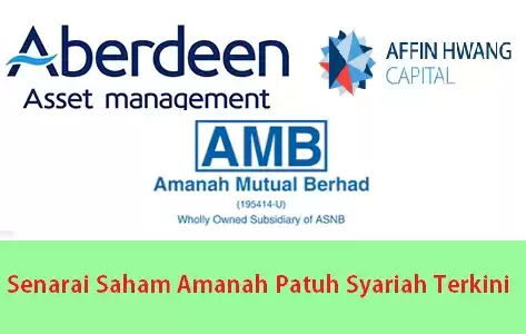 Senarai Saham Amanah Patuh Syariah Terkini