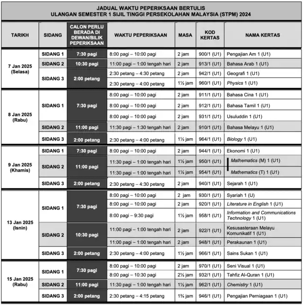 jadual-stpm-ulangan-semester-1-2024