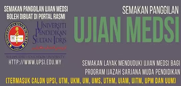 semakan ujian medsi 2018 online