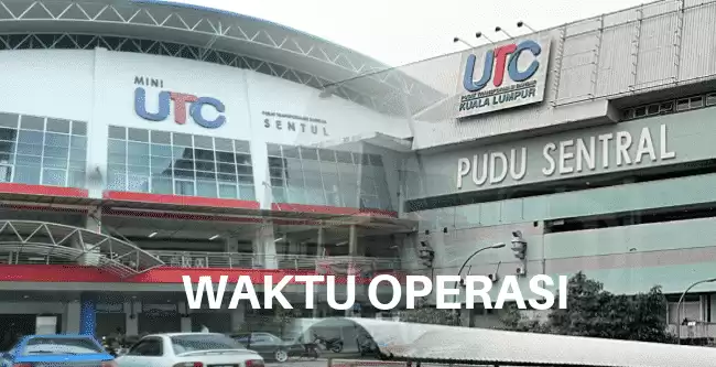 Waktu Operasi UTC Seluruh Negara Terkini (Perkhidmatan Kaunter)