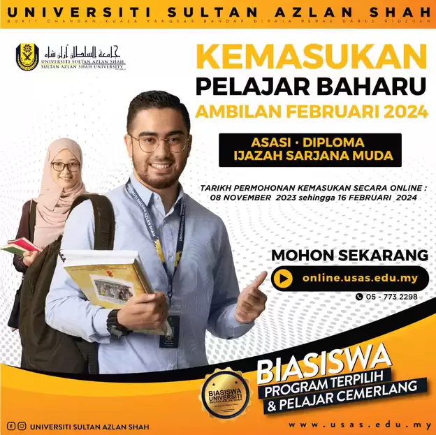 iklan-permohonan-usas-februari-2024-universiti-sultan-azlan-shah