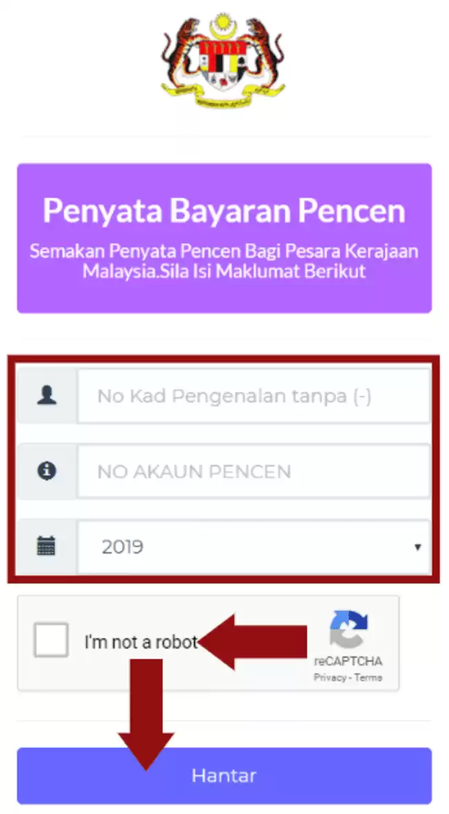 Semakan Penyata Pencen Online