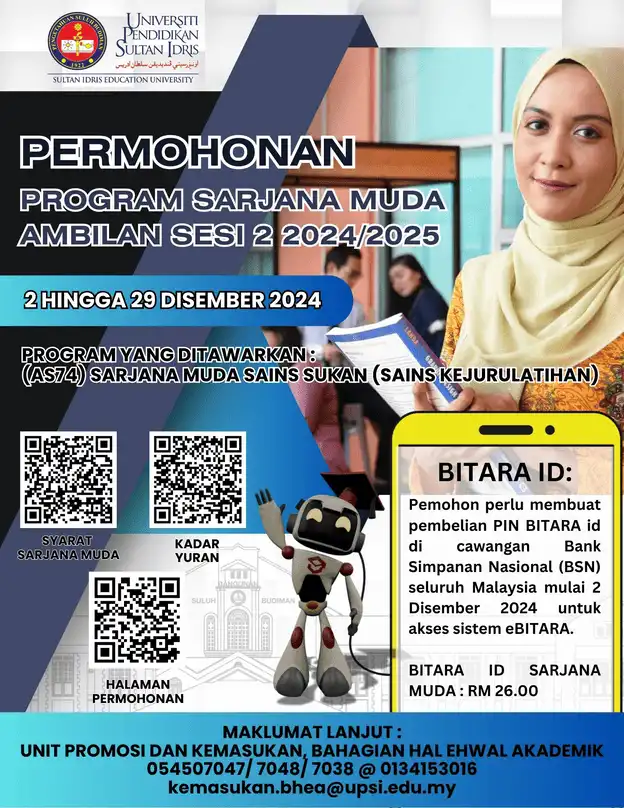 iklan-ambilan-kedua-upsi-Sarjana-muda-2024-2025