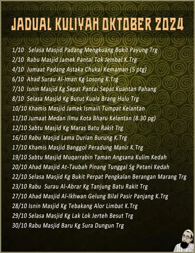 jadual-kuliyyah-uai-Oktober-2024