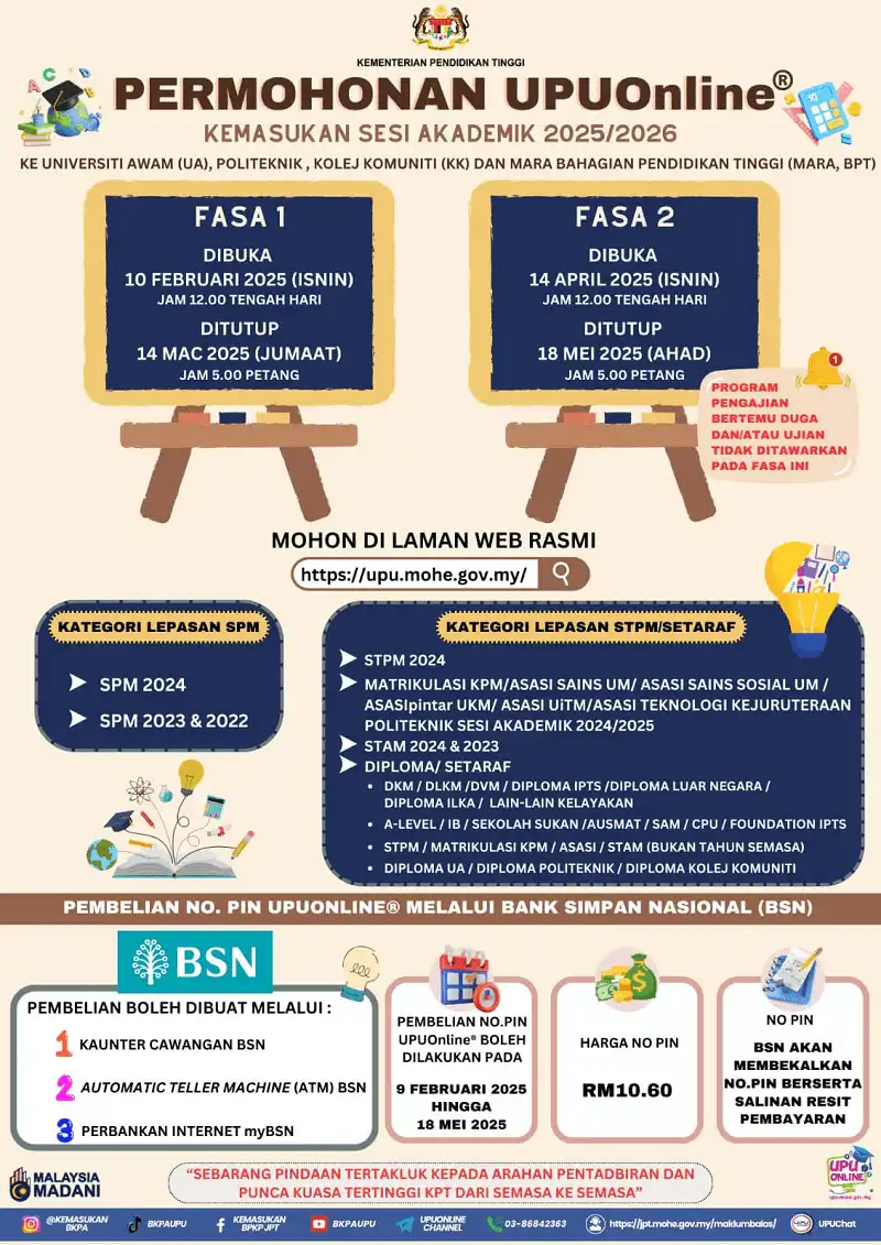 Permohonan UPU 2025